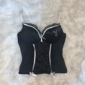 y2k playboy bustier top